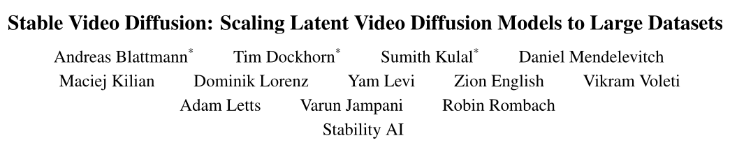 扩散模型视频生成_Stable Video Diffusion 扩散模型视频生成_Stable Video Diffusion
